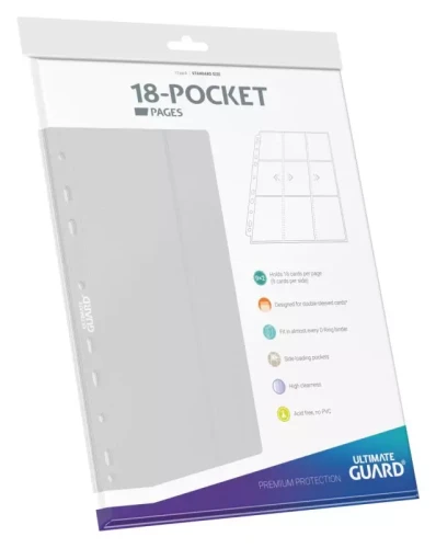 Ultimate Guard Strony do segregatora 18-Pocket White (10 stron)