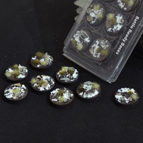 Bases Round - Winter 32mm (x8)