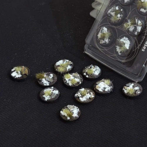 Bases Round - Winter 25mm (x10)