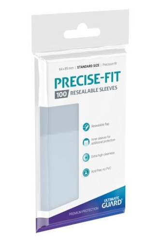 Ultimate Guard Precise-Fit Sleeves Standard Size (100) - Resealable