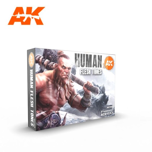 AK Interactive Human Flesh Tones Set