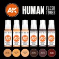 AK Interactive Human Flesh Tones Set