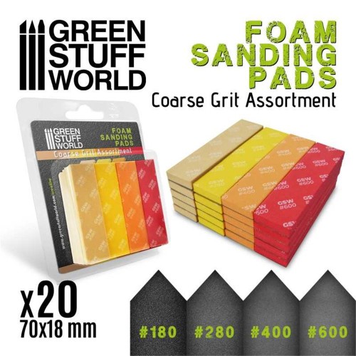 GSW Foam Sanding Pads - Coarse Grit Assortment 