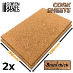 Cork Sheet in 3mm x 2