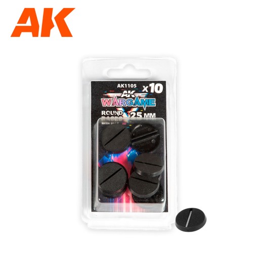 AK Round Bases With Lip 25mm 10 sztuk