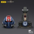 Space Marine 2 Ultramarines Lieutenant Titus helmet with Display Stand