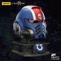 Space Marine 2 Ultramarines Lieutenant Titus helmet with Display Stand