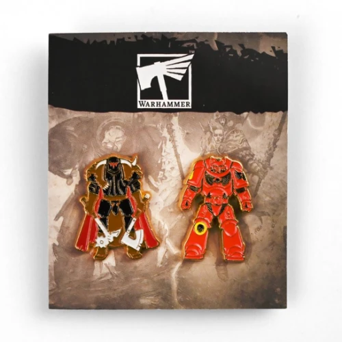 Warhammer 40k Przypinki Blood Angel & Chaos Warrior