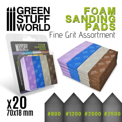 GSW Foam Sanding Pads - Fine Grit Assortment