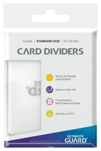 UG Card Dividers - Standard Size Transparent