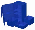 Twin Flip`n`Tray 200+ XenoSkin Monocolor Blue